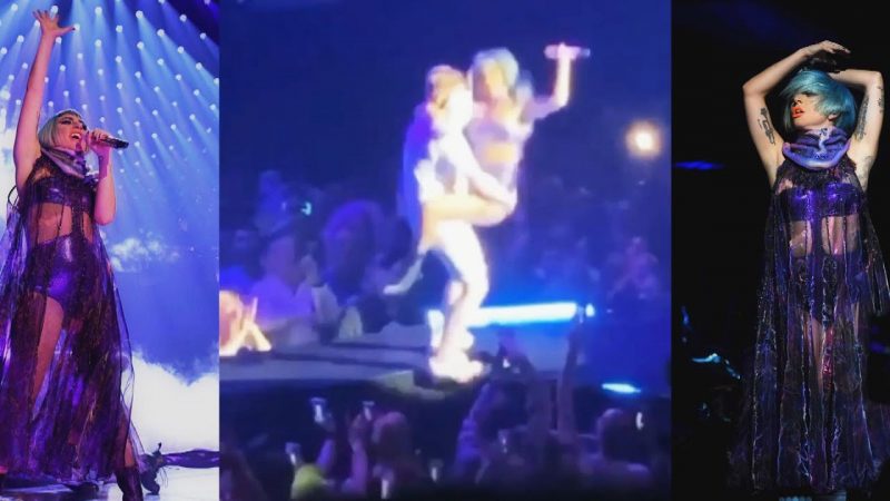 Lady Gaga FALLS Off Stage With Fan During Las Vegas Residency Show